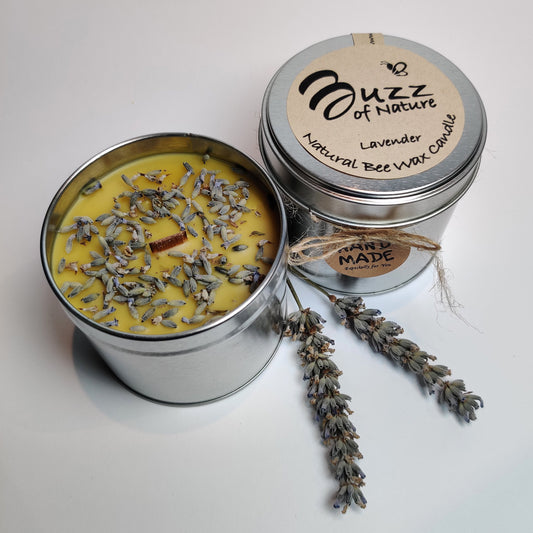 Tin Candle Pure Wax Lavender